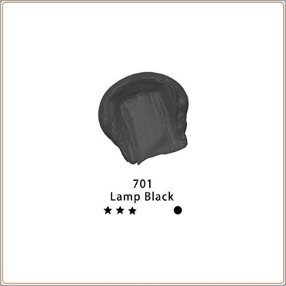 Artecho Black Acrylic Paint, Lamp Black Paint (120ml / 4.05oz) Tubes, Art Craft Paints for Canvas, Rock, Stone, Wood, Fabric, Art Supplies - color: Lamp Black, style: Regular