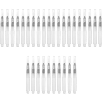 Gatuida 30 Pcs Watercolor Brush Pens, Refillable Water Brush Pen Set for Painting, Drawing, Travel, Transparent Small Pointed Tips, 4. 72 Inch