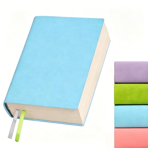 Blank Journal Notebook 720 Pages A6 Unlined Plain Sketchbook No Lines Soft Leather Small Blank Notebook for Women Drawing Book Memo Writing Sketch Diary Notebook 3.9 × 5.5 (Blue Blank Notebook) - color: Blue Blank Notebook