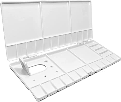 VViViD Paint Palette with 28 Wells, 5 Mixing Trays, Portable Folding Box, Art Class (2 Pack) - size: 2 Pack