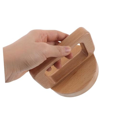 Hemobllo Wood Block Printing Baren with Ergonomic Handle and Cleaning Cloth – 4 Inch Linocut Printmaking Pressing Tool for Artists and Crafting Projects