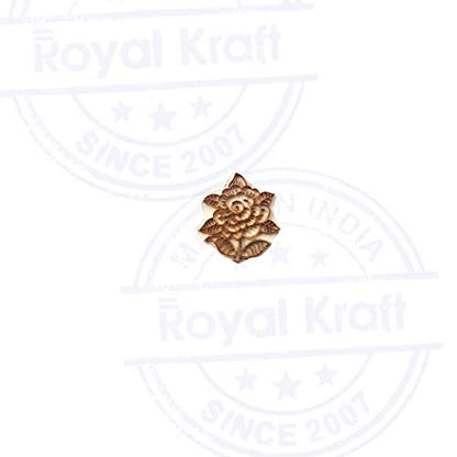 Rural Print Block Brass Lotus Pattern Wooden Clay Stamp BSCtag001 - size: BSCtag001