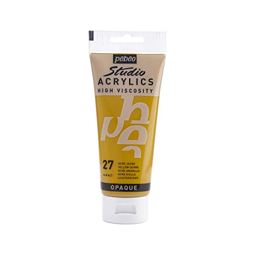 Pebeo - Acrylic Fine Studio Acrylics - Yellow Ochre - Yellow Ochre 100ml/3.38oz - color: Yellow Ochre