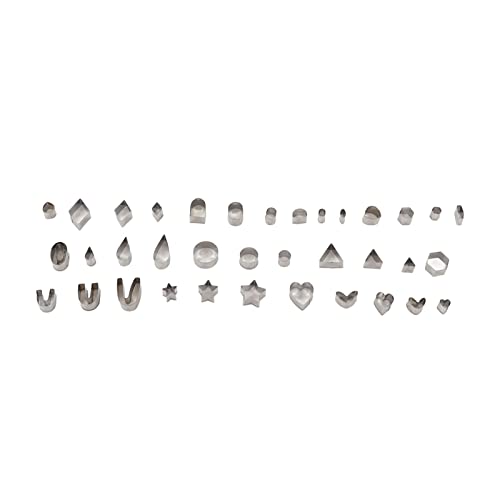 PinzqTrading Polymer Clay Earring Kit with 36 Stainless Steel Shape Cutters, 40 Round Cutters, 60 Earring Findings, DIY Jewelry Making Set for Beginners and Crafters