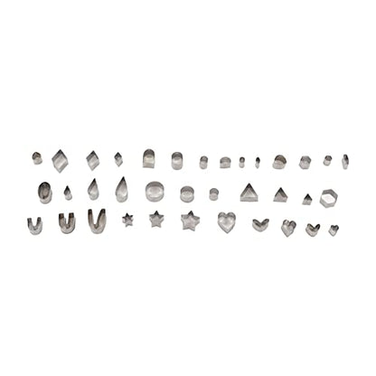 PinzqTrading Polymer Clay Earring Kit with 36 Stainless Steel Shape Cutters, 40 Round Cutters, 60 Earring Findings, DIY Jewelry Making Set for Beginners and Crafters