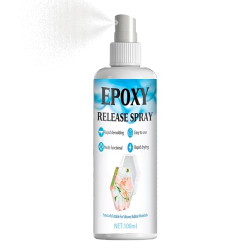Epoxy Mold Release Spray,100ml Fast-Drying Smooth Removal,Resin Release Spray for Molds | for Candle Wax Plaster DIY Crafts Art Projects Casting