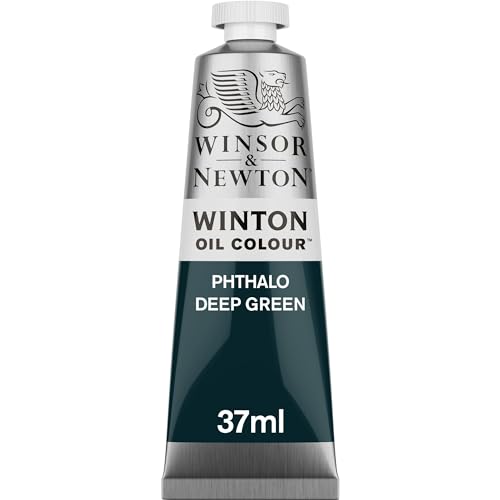 Winsor & Newton Winton Oil Color, 37ml (1.25-oz) Tube, Phthalo Deep Green - color: Phthalo Deep Green, size: 1 Count (Pack of 1), style: 1.25-oz Tube