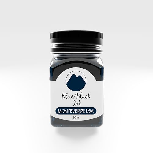 Monteverde USA Ink with ITF Technology, 30 ml Blue Black (G309BB) | ITF formula supports smooth flow, lubrication, and rich color for everyday fountain pen writing. - color: Blue Black, style: 30ml