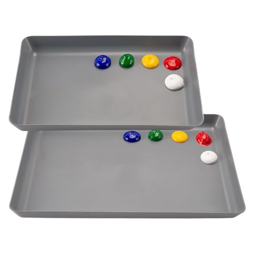 Soho Urban Artist Neutral Gray Artist Paint Palette - Small Butcher Tray Easy Clean Up Palette for Acrylics, No Stains and Paint Peels Off Once Dried - 8" x 12" x 1" - size: 12" x 8" x 1"