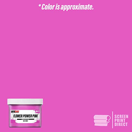Rapid Cure® Screen Printing Ink Pink (Quart - 32oz.) - Plastisol Ink for Screen Printing, Fast Curing Fabric Paint - Screen Print Direct®, USA Made - color: Flower Power Pink, size: 32 fl oz