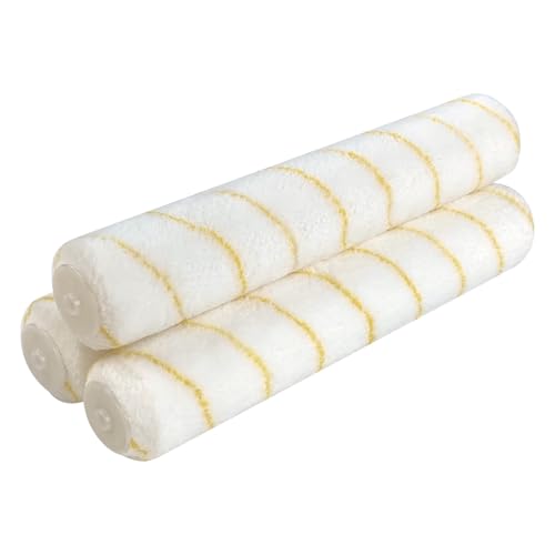 Great Andrew 3-Pack Paint Roller Covers, 14 Inch 1/2" Nap Microfiber Roller Sleeves for Walls, Ceilings, Smooth & Semi-Smooth Surfaces - size: 3pcs,14",Microfiber