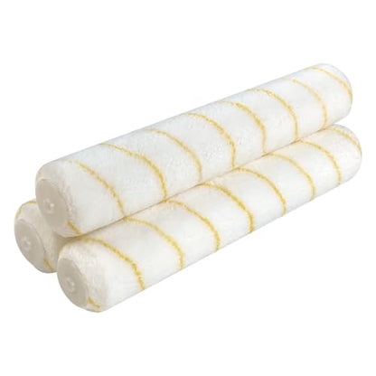 Great Andrew 3-Pack Paint Roller Covers, 14 Inch 1/2" Nap Microfiber Roller Sleeves for Walls, Ceilings, Smooth & Semi-Smooth Surfaces - size: 3pcs,14",Microfiber