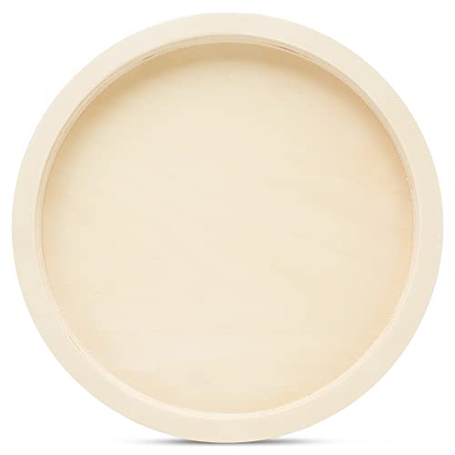 Circle Wood Panels for Painting 14 inch Diameter, Pack of 1 Round Canvas Boards, Unfinished Wooden Trays for Crafts, by Woodpeckers - size: 14 inch
