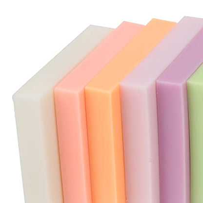 Zunate 10Pcs Color Rubber Stamp Blocks for Carving, DIY Soft PVC Engraving Bricks, Craft Accessories for Kids & Adults, 5x5cm Art Supplies