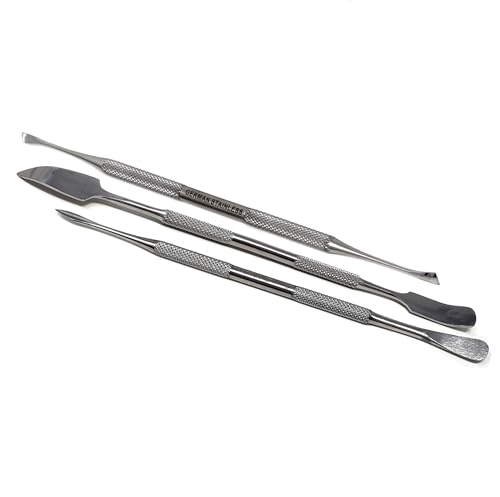 A2ZScilab - Stainless Steel Spatula Wax & Clay Sculpting Tool Carver Set, Carving Pottery Tools - Sculpture Shaper Polymer Modeling Tools for Clay, Pottery, Ceramics Artwork & Holiday Crafts (3PC) - style: 3PC