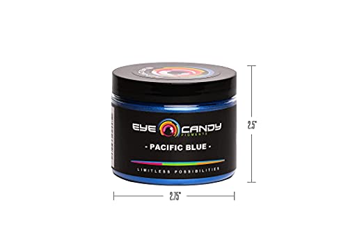 Eye Candy Pigments Premium Blue Mica Powder - Pacific Blue (50gr) - for Epoxy, Resin, Soap, Paint, Woodworking, Acrylic Pouring, Bath Bombs, Fishing Lures - DIY Arts and Crafts Additive - color: Pacific Blue