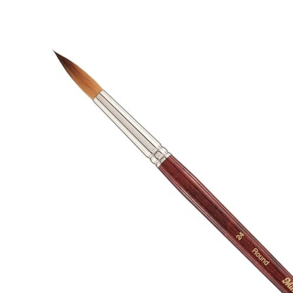 Creative Mark Mimik Kolinsky Watercolor Brush - # 24 Round - Long Handle Synthetic Paint Brush - Handmade in Germany - Synthetic Sable Paint Brushes for Professional Artists - Animal-Friendly - size: 24