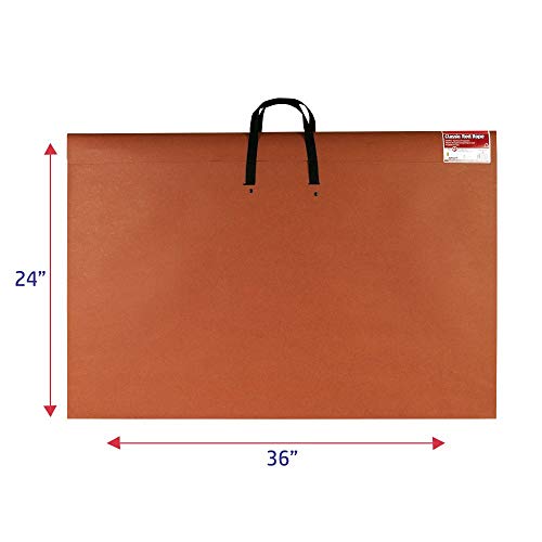 Star Products Art Portfolio 24 X 36, Classic Red Rope, Paper Artist Portfolio with Soft Woven Handle – Poster Storage, Art Storage - size: 24" x 36"