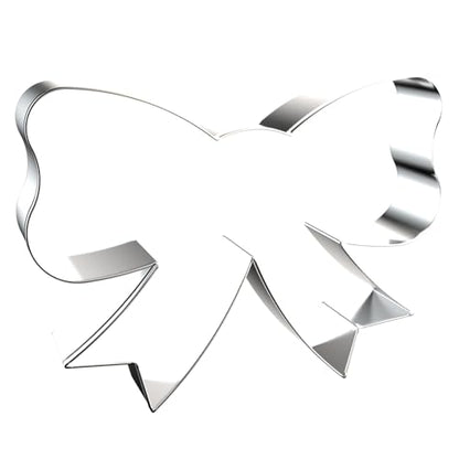Bow Cookie Cutter Set - 5 inch, 4 inch, 3 inch, 2 inch - 4 Piece Ribbon Bow Tie Bowtie Bowknot Cookie Cutters Shapes Molds - Stainless Steel