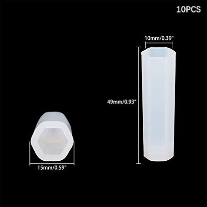 arricraft 10PCS Bullet Silicone Molds DIY Resin Craft Clear Resin Casting Molds for DIY Necklace Bracelet Earring Craft Making - color: Clear-Bullet