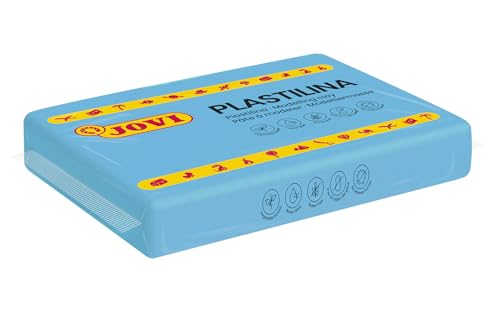 Jovi - Non-Hardening Pre-Sculpt Clay, 4 Blue Bars, 0.77 lb Each | Professional Arts and Crafts Non-Toxic and Gluten Free plasticine - color: Light Blue