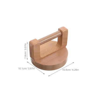 CIMAXIC Beech Wood Printmaking Baren, Round Paper Burnisher, Ergonomic Baren Handle Relief Printing Press Tool for Block Print and Stencil Art