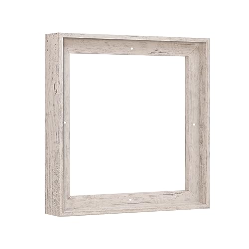 Pixy Canvas Floater Frame 4x4 for 1-1/2 (1.5) inch Deep Canvas Paintings/Canvas Prints/Wood Canvas Panels/Wall Art/Wall Decor/Home Decor/Artwork (Distressed White, 4 x 4 inch, Square) - color: Distressed White, size: 4 x 4 inch