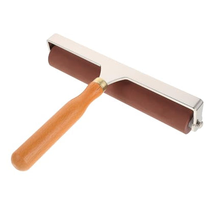 Uonlytech Printmaking Rubber Roller 20cm Ink Roller Set for Block Printing and Crafting, Soft Rubber Roller Tool Suitable for Gel Printing and Paper Art