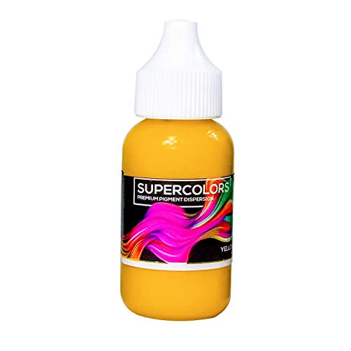Superclear Super Colors Epoxy Pigment Bright Yellow 1 oz, Resin Dye | Highly concentrated liquid dye for epoxy, resin art & casting. Pairs with mica powder, a little goes far - color: Bright Yelow, size: 1 oz