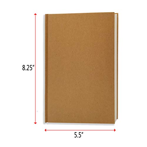 5.5x8.25 Sketch Book, Pack of 2, 240 Sheets (100gsm), Hardcover Bound Sketch Notebook, 120 Sheets Each, Acid Free Blank Drawing Paper, Ideal for Kids & Adults, Kraft Cover - size: A5