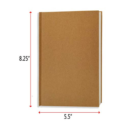 5.5x8.25 Sketch Book, Pack of 2, 240 Sheets (100gsm), Hardcover Bound Sketch Notebook, 120 Sheets Each, Acid Free Blank Drawing Paper, Ideal for Kids & Adults, Kraft Cover - size: A5