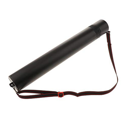 Drawing Tube Blueprint Case Telescoping Art Tube Middle Plastic Black Storage Tube Expands from 20 to 35 Inches Waterproof Poster Tube with Strap