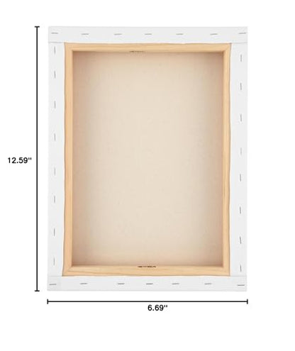 SoHo Urban Artist, 6x12 Heavyweight Stretched Cotton Canvas for Painting - 1.5" Deep- 3 Pack, Triple Primed, 100% Cotton Canvas, Archival, Universal Primed for Oil, Acrylic, Alkyd, Mixed Media - size: 6"x12"