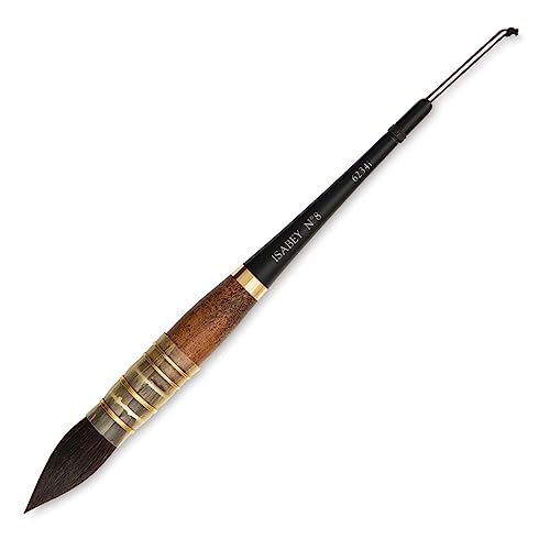 Isabey Vintage Siberian Blue Squirrel Brush, Quill Mop, 8, Natural - size: 8