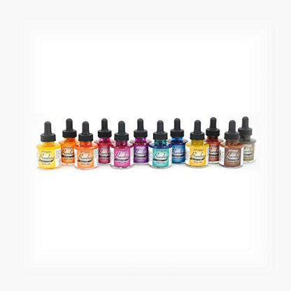 Dr. Ph. Martin's Bombay India Ink (Set 2) Ink Set, 1.0 oz, Set 2 Colors, 1 Set of 12 Bottles