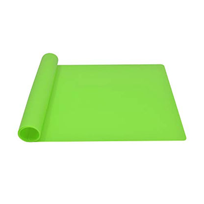 Silicone Placemats, Food-Grade Non-Slip Waterproof, Dining, Stain Resistant, Countertop Protector, Kitchen Counter Mat, Heat Resistant, Baking mat Dishwasher Safe (23.6"×15.7"-1pack, Green) - color: Green, size: 23.6"×15.7"-1pack