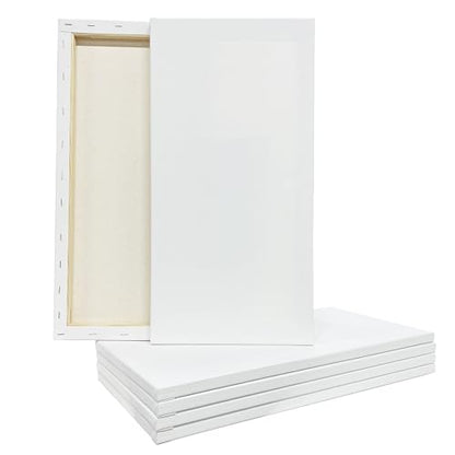 Artist's Loft 6 Count 10” x 20” Super Value Canvas Necessities - Acid Free Cotton Canvas for Paint, Acrylic, & Oils - 1 Pack - size: 10 x 20 inches