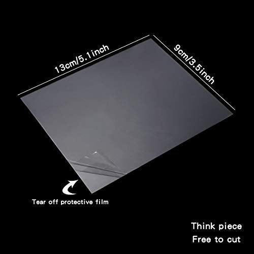 iSuperb 50 Sheets Thin Plastic Stickers Rectangular Sealing Protective Film PET Transparent Free Cutting for Silicone Resin Shaker Molds Quicksand DIY Pendant Jewelry Crafts - color: 50pcs