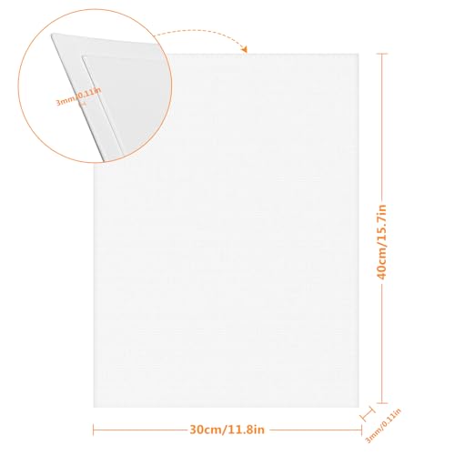 Canvas for Painting 12 x 16 inches, 5 Packs Blank Canvas Board Cotton Acid-Free Canvas Panels for Acrylic Paint, Oil Paint & Wet Water Art Media, Hobby Painters and Beginners - size: 5 Packs 30x40cm