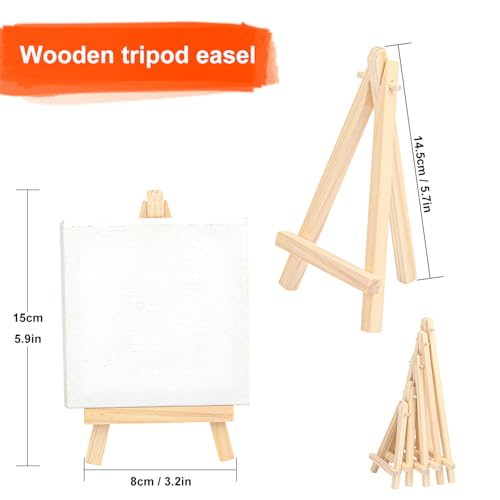 Yiksonyo 80 Pack 5.7 Inch Wooden Easel, Tabletop Wood Easels, Small Wooden Easel for Painting, Art, and Crafts - size: 80 Pack 5.7 Inch