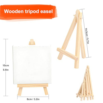 Yiksonyo 80 Pack 5.7 Inch Wooden Easel, Tabletop Wood Easels, Small Wooden Easel for Painting, Art, and Crafts - size: 80 Pack 5.7 Inch