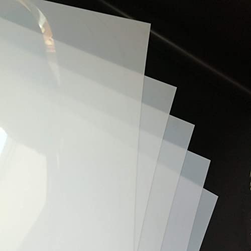 BANLTRE 10 Sheets 10 mil Mylar Sheet 12 x 12 inch Milky Translucent PET Blank Stencil Making Sheet for Machines, Laser Cutting, Cut Tool Template Material (10 mil) - size: 10 mil
