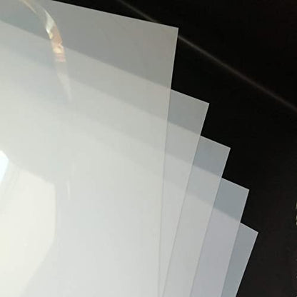 BANLTRE 10 Sheets 10 mil Mylar Sheet 12 x 12 inch Milky Translucent PET Blank Stencil Making Sheet for Machines, Laser Cutting, Cut Tool Template Material (10 mil) - size: 10 mil