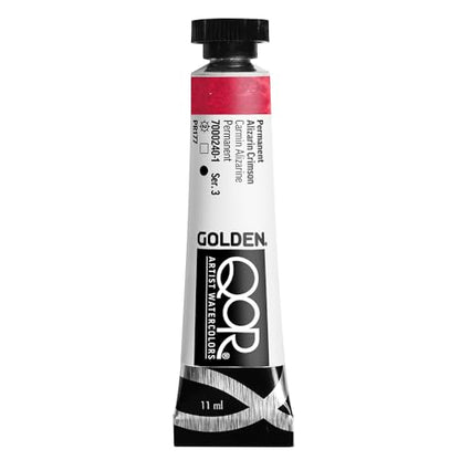 QoR Artist Watercolors by GOLDEN, Permanent Alizarin Crimson, 11 ml Tube, Professional Watercolor Paint, Transparent