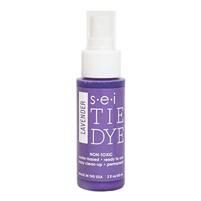 S.E.I. Lavender Tie Dye Spray Bottle: 2oz. Non Toxic Fabric Dye Spray, DIY Permanent Clothing Dye, One Step, Ready to Use Tie Dye Supplies - color: Lavender, size: 1 Pack