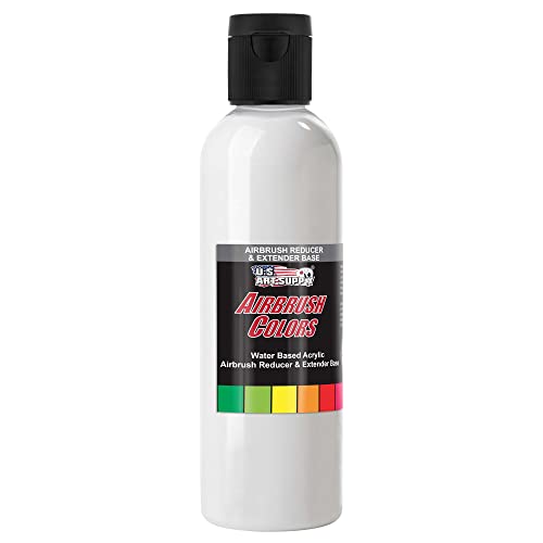 U.S. Art Supply 4-Ounce Airbrush Thinner Reducer and Extender Base for Acrylic Paints - Airbrush Paint Thinner, Reduces Viscosity, Improves Flow, Thins Acrylic Pouring Paint
