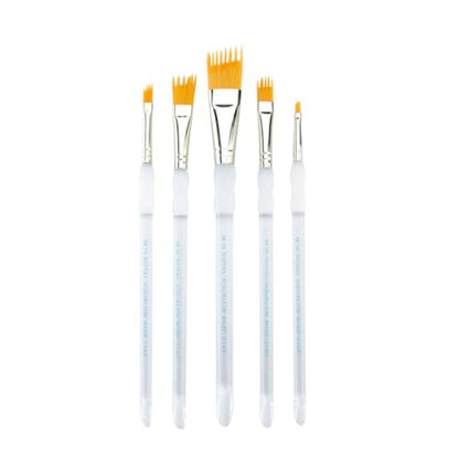 Royal & Langnickel Aqualon Wisp Angular Artist Brush Set, 5-Piece - style: Angular