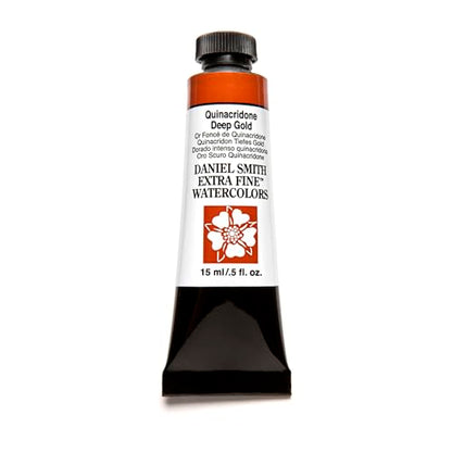 Daniel Smith 284600152 Extra Fine Watercolor 15ml Paint Tube, Quinacridone, Deep Gold, 0.5 Fl Oz (Pack of 1) - color: Deep Gold