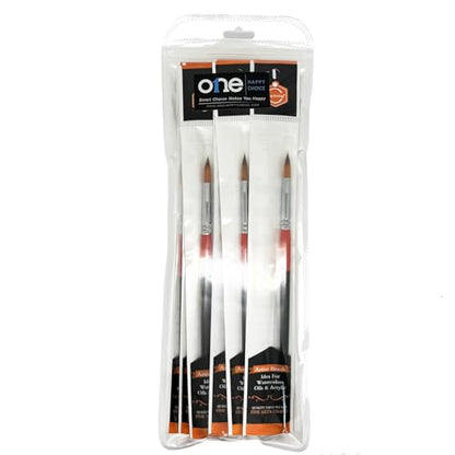 Size #6 Pointed Round Paint Brush, Pack of 16, Premium Quality Synthetic Hair for Acrylic Watercolor Oil Gouache Painting by Students, Professionals and Artists - size: Size #6 Pointed Round (16 PCS)