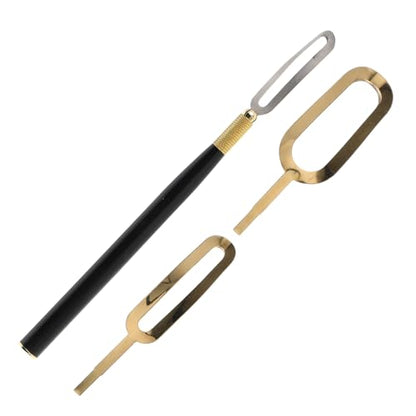 NUOBESTY 1 Set Interchangeable Heads Clay Carving Tool Set Ergonomic Pottery Scraping Sculpting Tool for Trimming Texturing and Detailing Versatile for Beginners Professionals